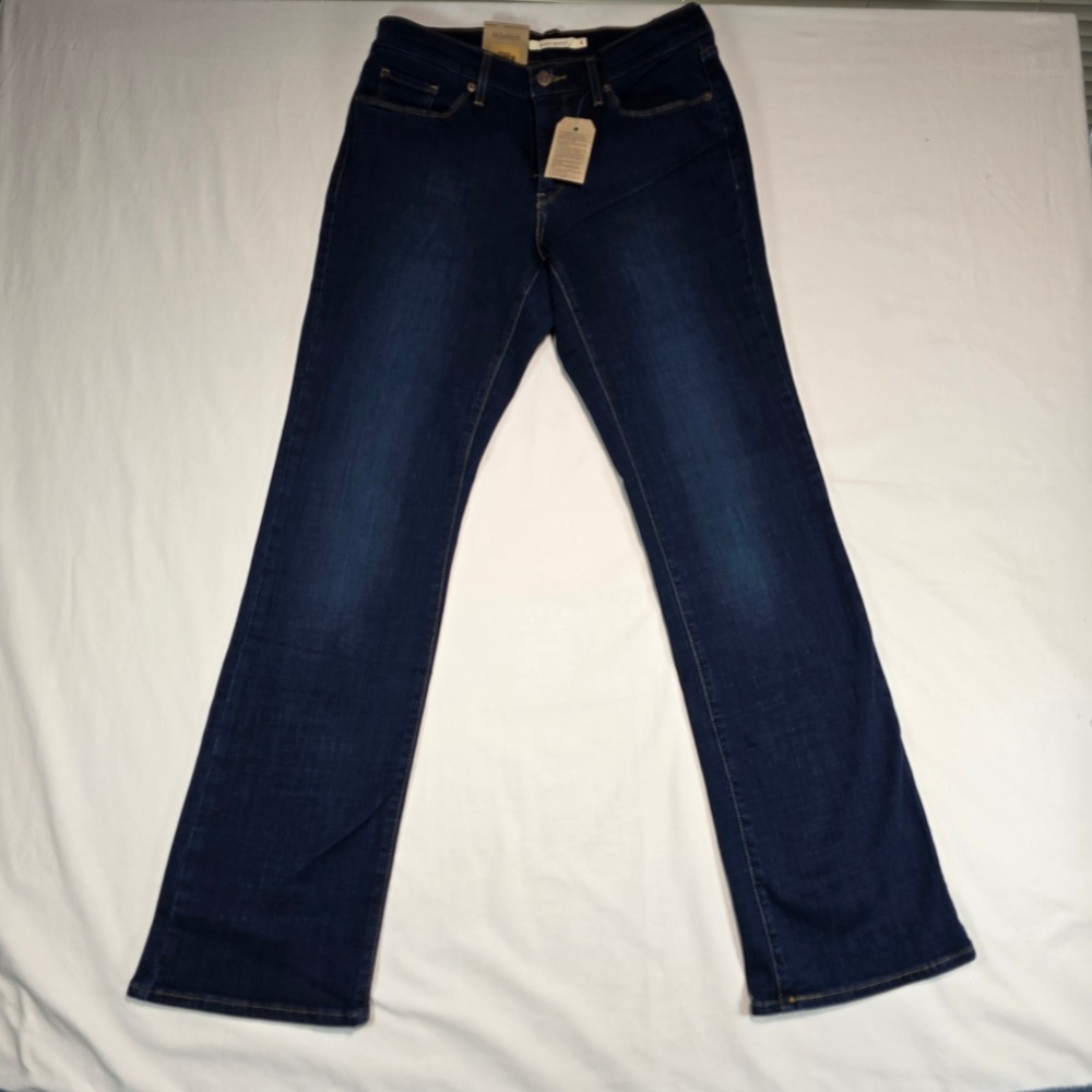 Levis Classic Bootcut Jean Womens 6 Medium W28 L32 Dark Wash Stellar Stretch NEW
